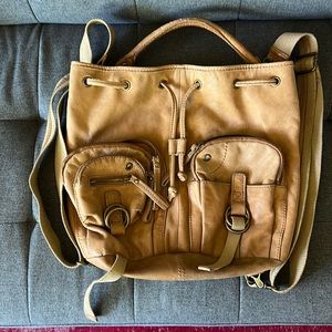 Lucky Brand Cargo Leather Backpack Bag